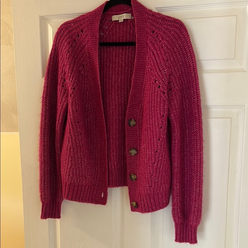 LOFT Women's Pink Sweater